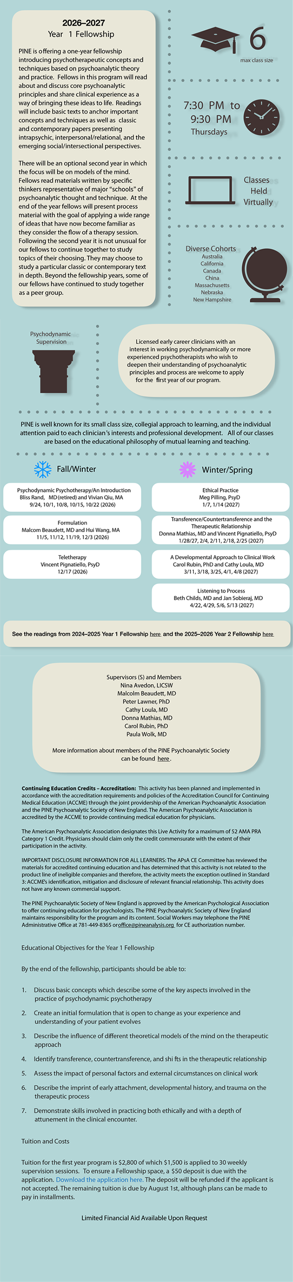 Psychodynamic Psychotherapy Fellowship year I 2026-2027